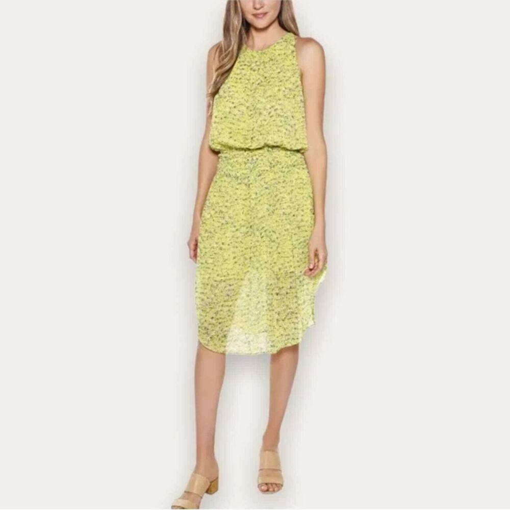 NWT BELLDINI Black Label Canary Floral Printed Halter Dress Sz Small